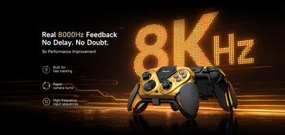 EasySMX Dune 8K Wireless Gamepad Controller, TMR Joysticks, LCD Screen, Hall Effect Triggers for PC/Steam/Switch/Phone