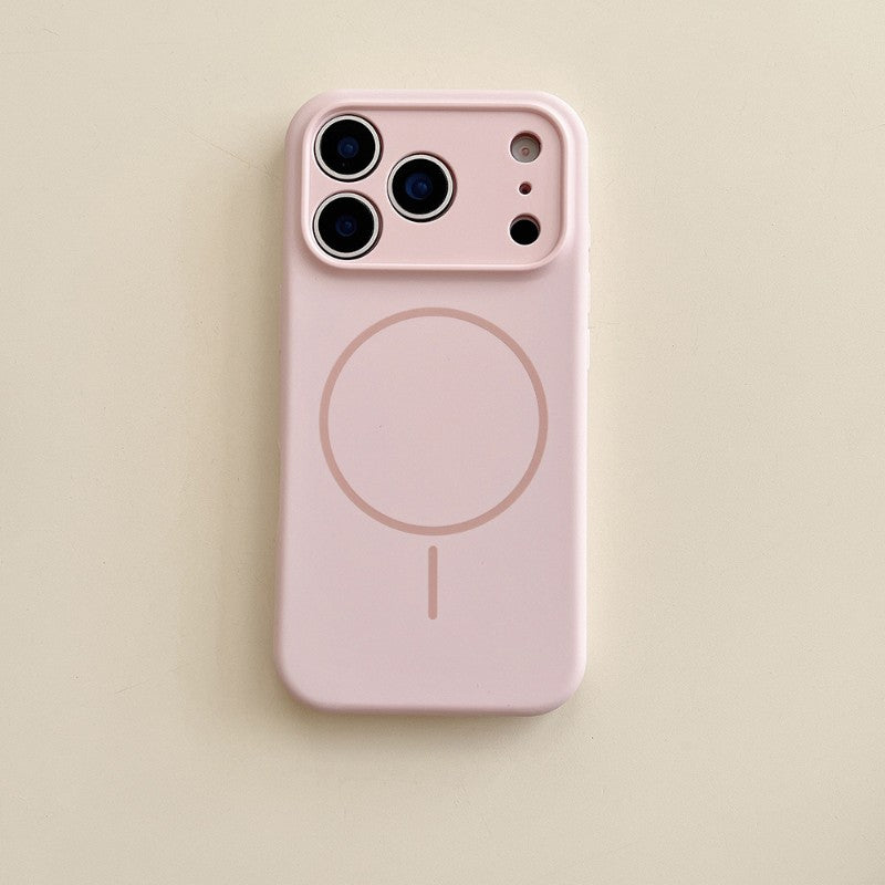 Capa de Silicone Magnética de Carregamento Sem Fio MagSafe de Cor Sólida para iPhone 17 Pro Max/17/17 Pro Capa Traseira Protetora