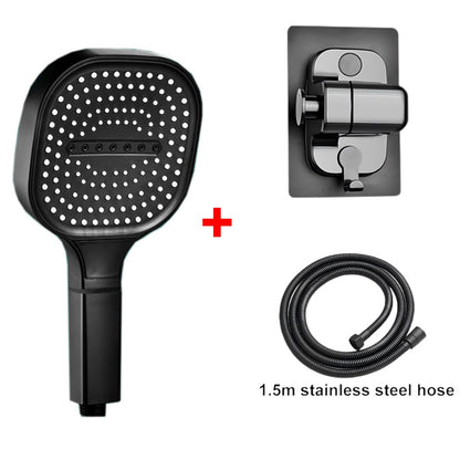Chuveiro de alta pressão com painel grande de 13CM, com filtro, 3 modos, bico de pulverização de grande fluxo, chuveiro quadrado para banheiro