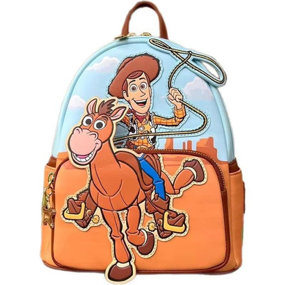 Mini Mochila Disney Loungefly Pixar Toy Story Woody Mochila Escolar Primária Bolsa de Viagem Infantil Fofa Presente de Natal