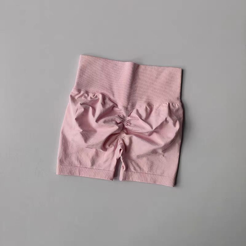 Summer High-Waist Women's Yoga Shorts Breathable Fitness Shorts Butt Lift Sports Running Cycling Push-Up Workout Gym Shorts