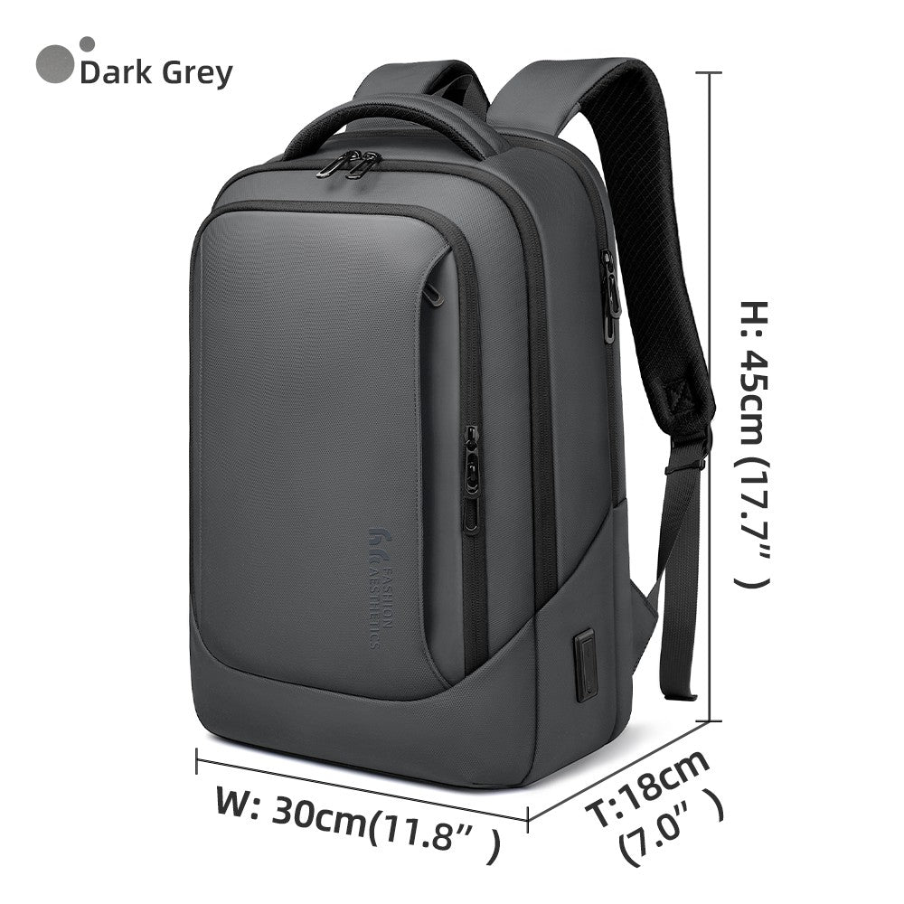 HK Men's Designer Laptop Bag Waterproof School Bags for College Boys Male Business Sports Travel Backpack Men With USB Charging