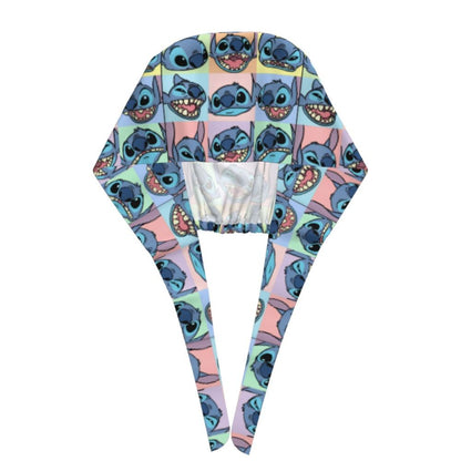 Custom Retro Cartoon Cleaning Working Cap Comfortable  Stitch Ohana Scrub Cap Surgicals Hat Nurse Scrubs Hat For Dentist