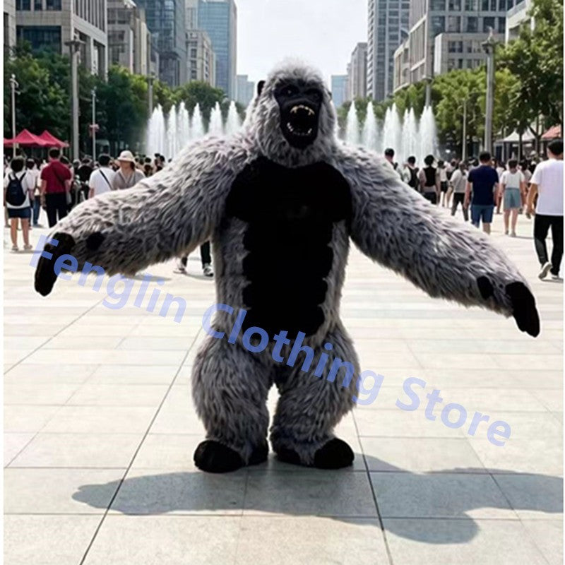 Cartoon Doll Costume 2.6-meter Inflatable Gorilla Mascot Costume Cartoon Doll King Kong Plush Party Advertisement and Role Playi