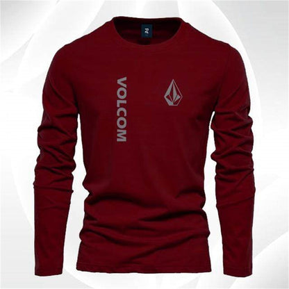 Autumn men's Long sleeved T-shirt graphic t shirts Cotton Comfortable Tops Solid color versatile men's clothing t shirt for man