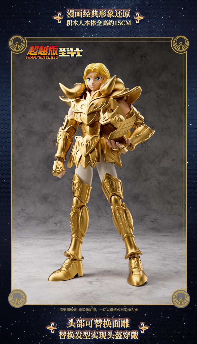 Blokees Saint Seiya Cisne Hyoga Pégaso Seiya Cavaleiros do Zodíaco Aquário Camus Áries Mu Action Figures Modelo de Anime Estátua Brinquedos
