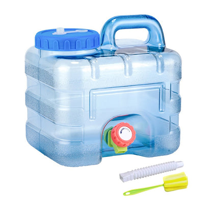 Recipiente de água de 7,5/10/15L com torneira à prova de vazamentos para acampamento, tanque de água de grande capacidade para caminhada de carro