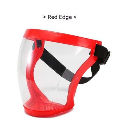 Protetor Facial Transparente Escudo Facial Super Protetor para Trabalho Roçagem Antipoeira Antiembaçante Máscara Facial Completa para Cozinha à Prova de Óleo