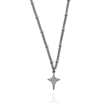 Colar Gargantilha Simples da Moda com Pingente de Estrela Vazada Acessórios de Joias para o Pescoço Colar de Corrente para Festa da Moda Masculina Feminina
