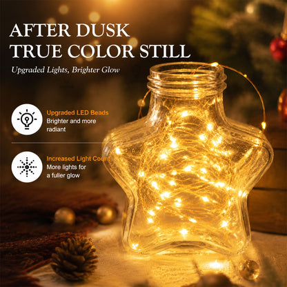 30 Pack LED Fairy Light Battery Powered String Light -6.5-foot 20 LED Silver Line Firefly Star Moon Light, Suitable for DIY Handmade Wedding Table Decoration, Party Bedroom Christmas Decoration, Room Decoration Christmas Decoration