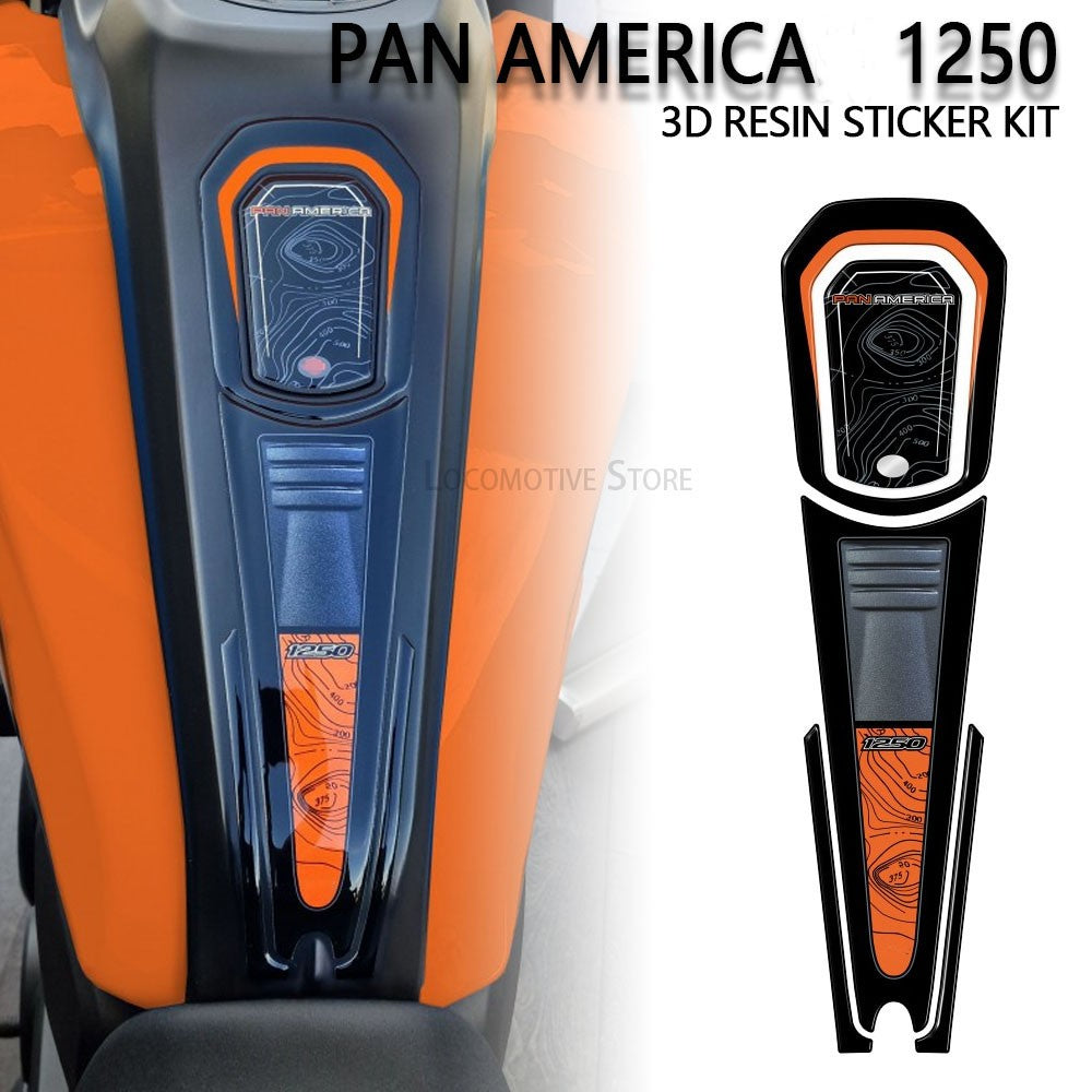 Kit Protetor Tanque Adesivo Resina Epóxi Gel 3D PanAmerica 1250 2023 para Harley Davidson Pan America 1250 2020-2023