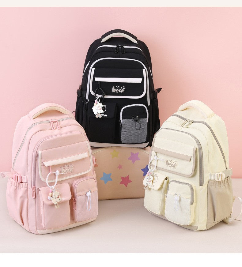 Conjunto de 4 peças de mochilas Oxford para estudantes de ensino médio de grande capacidade, mochilas escolares para adolescentes do ensino médio
