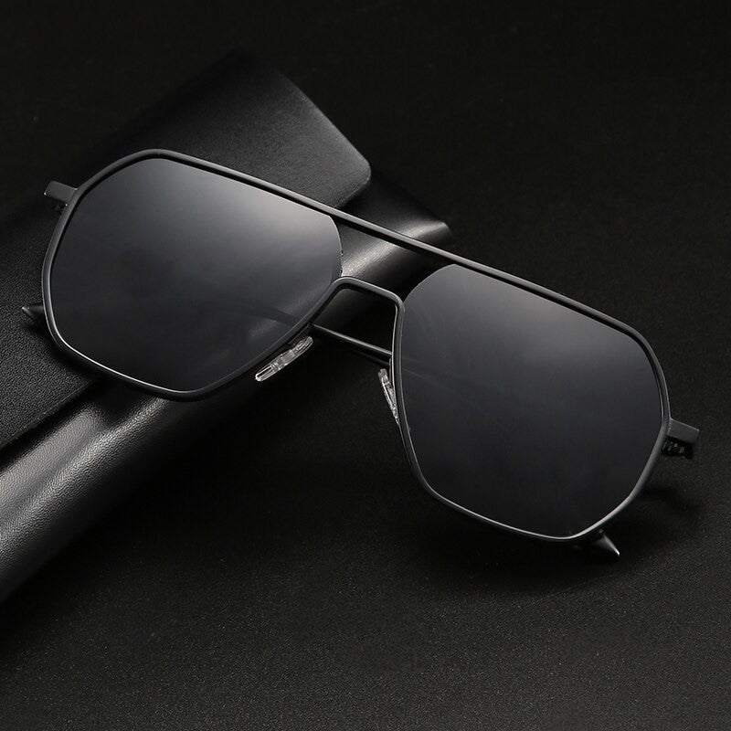 Óculos de Sol Retrô Masculino Grife Designer Alta Qualidade Armação de Metal Óculos de Sol de Proteção para Dirigir Óculos UV400