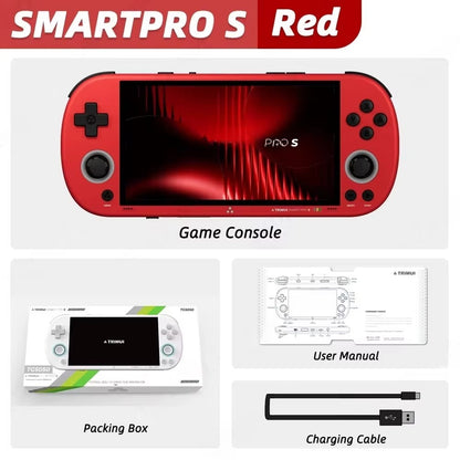 Trimui Smart Pro S Handheld Game Console 4.96'' IPS Screen Linux System Joystick RGB Lighting Retro Video Game Smartpros Gifts