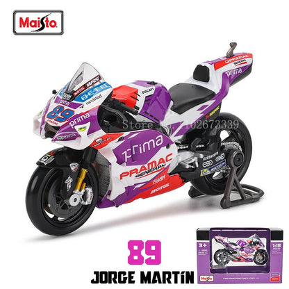 Maisto 1:18 NOVA Ducati Lenovo Team 2023 #1 Bagnaia Campeão Moto GP Corrida motocicleta de liga fundida Modelo de coleção de presente de brinquedo