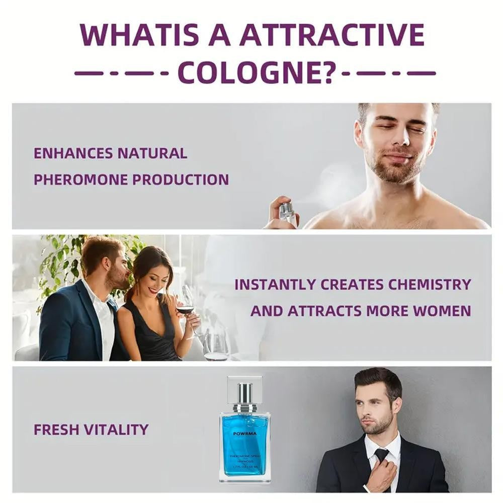 50ml POWRMA Long Lasting Pheromone Perfume Spray for Men Women Pheromone Hypnosis Spray Perfume Dating Perfume Gift