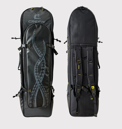 Cressi Fishing Freediving Fin Bag Backpack for Spearfishing Equipment Waterproof Scuba Long Blade Piovra