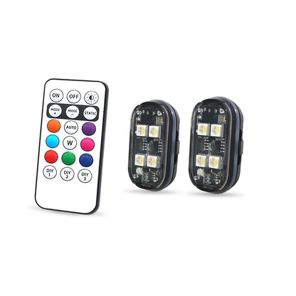 Wireless LED Strobe Light with Remote Control, USB Rechargeable Anti-collision Warning Light, High Brightness Wireless Aircraft
