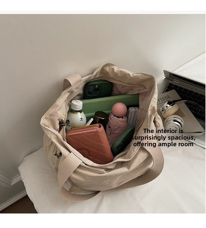 Stylish Nylon Canvas Shoulder Bag for Women Spacious Top Handle Bag Tote Casual  Comfortable and Versatile Texture Commuter Bag