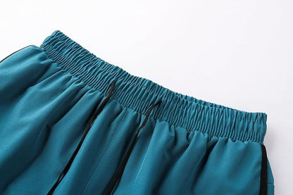 Men's two-piece sports shorts quick drying running fitness gym sports basketball shorts with lining