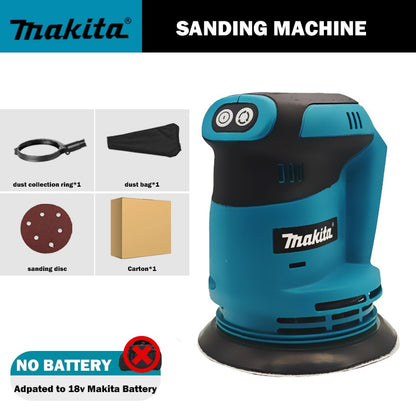 Lixadeira Orbital Aleatória Sem Fio Makita 18V Recarregável Ferramentas para Lixar Massa de Madeira para Bateria Makita
