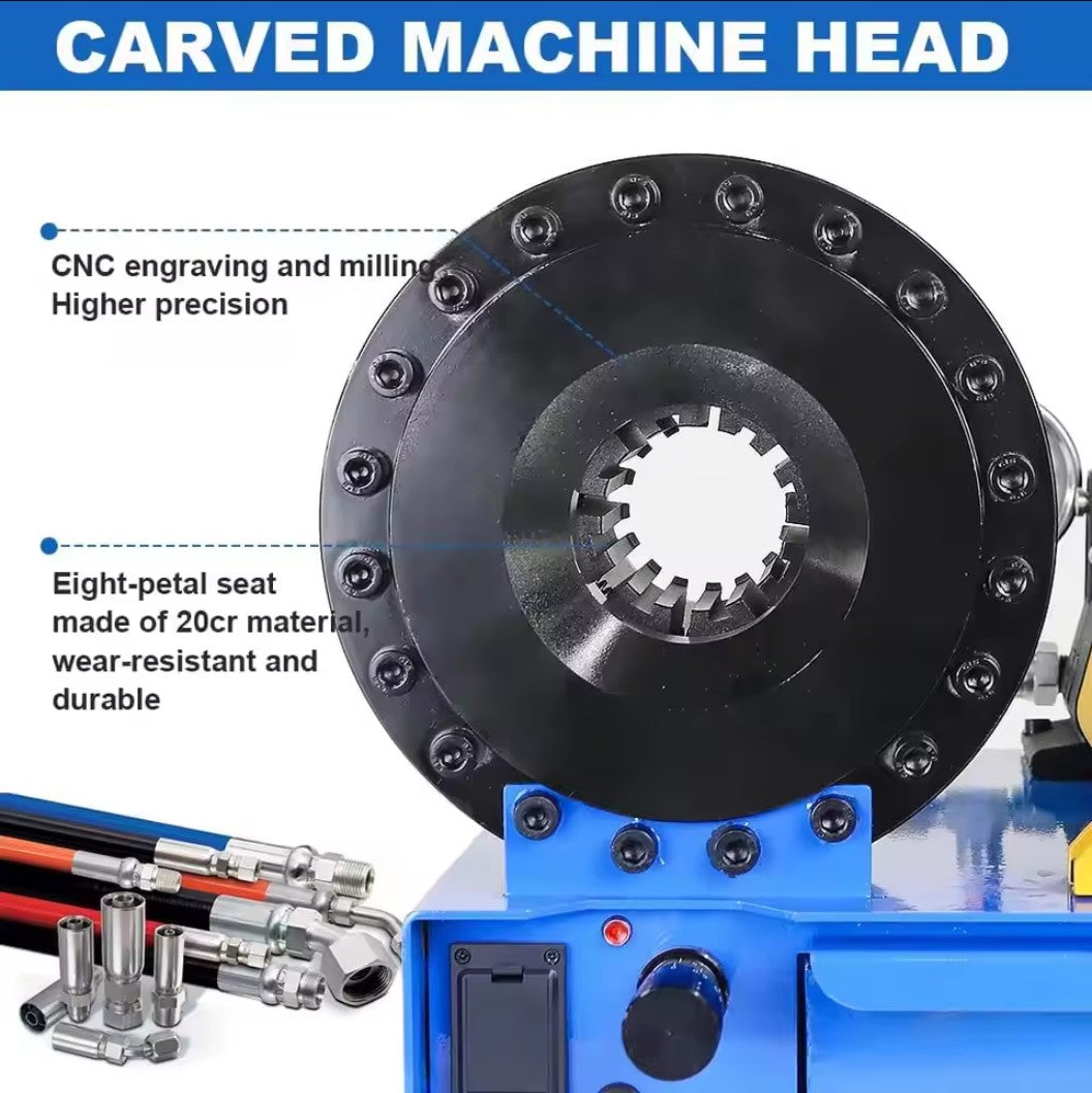Manual da Máquina de Cravar Mangueiras Hidráulicas  Ferramenta Portátil para Cravar Mangueiras Máquina de Prensagem de Conexões de Mangueiras Máquina de Conformação de Pontas de Tubos
