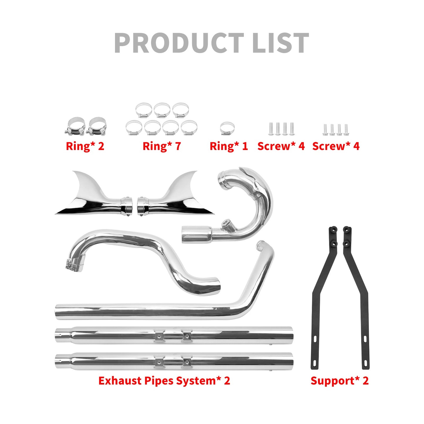 Motorcycle Exhaust Pipe Dual Exhaust System Kit For Harley Softail Fatboy FLSTF Deluxe 2007-2017 Breakout FXSB 13-16 Accessories