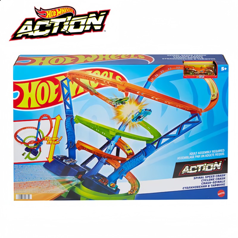 Em estoque Pista de corrida Hot Wheel Trick Loop Conjunto de pistas Brinquedo infantil Brinquedo para meninos Pista Htk17 Presentes de aniversário e feriado para crianças