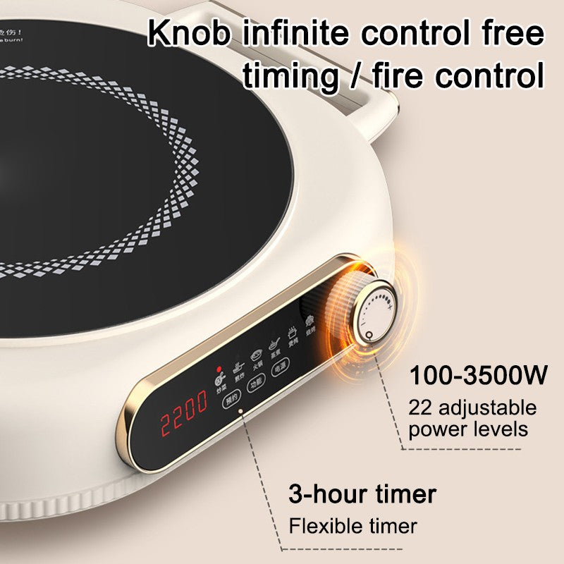 Electric Ceramic Infrared Heating Furnace Magnetic Waterproof Induction Cooker Hob Hot Pot Stir-Fry Stove Timer Heater Cooktop