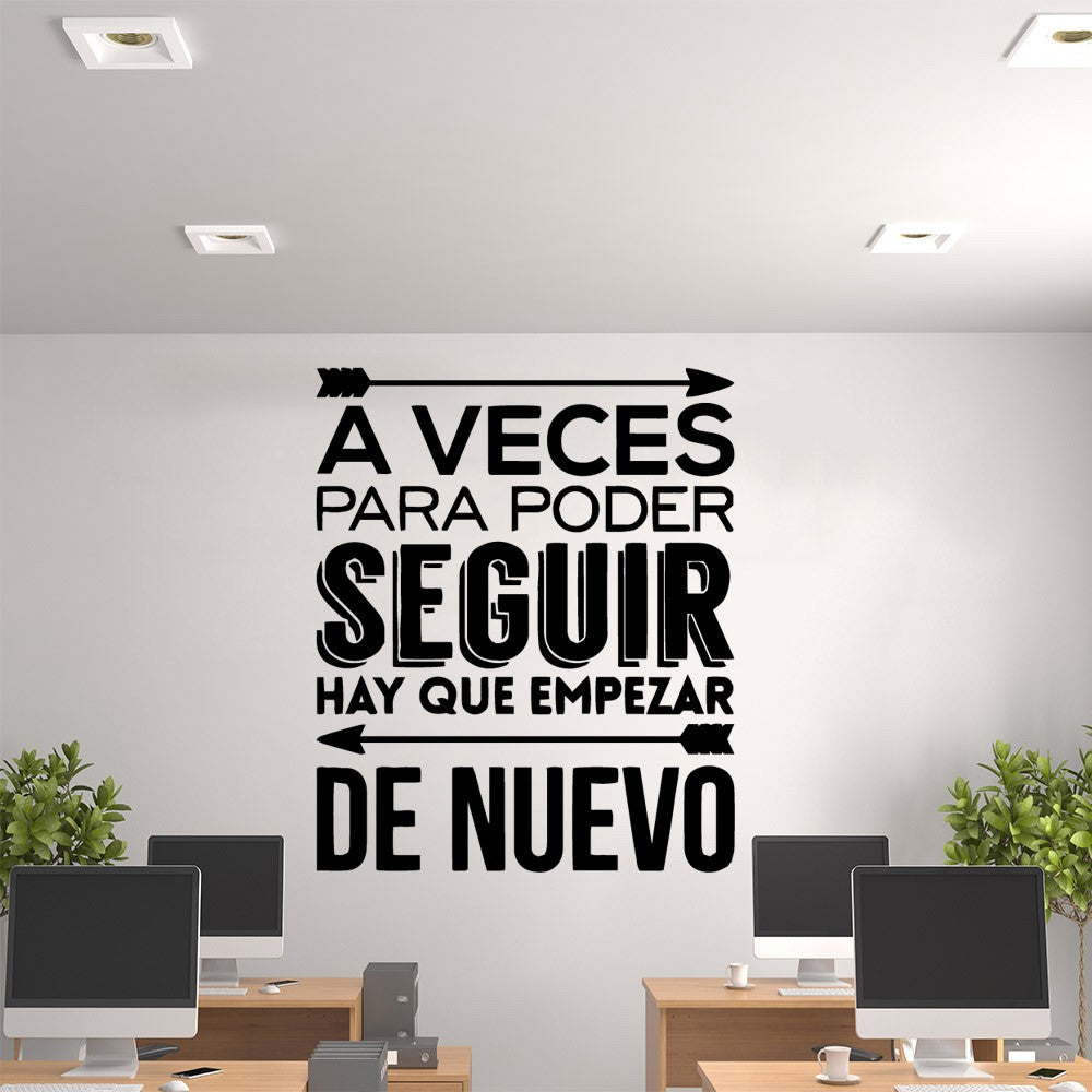 1 pc meaningful spanish text Wall Sticker Home Decoration wallpaper Accessories For Baby Kids Rooms Decor Mural
