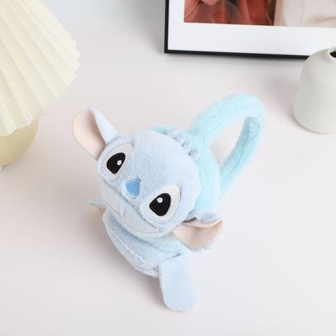 Disney Stitch Protetores de Orelha Novos Unissex Doce e Fofo Padrão de Desenho Animado Criativo Simples Moderno Macio e Suave Espessado Quente