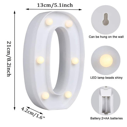 2Pcs Number 16 18 21 30 Led Light String Happy Birthday Party Decoration Wedding Anniversary Adult Birthday Party Gift Light Led