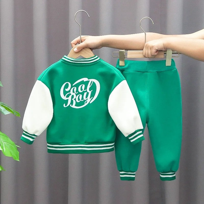 Baby Baseball Clothing Suit Boys Girls Casual Sports Sets 3 Pcs Coat Pants tripartite Spring Autumn Thin Baby Tracksuit Outfits