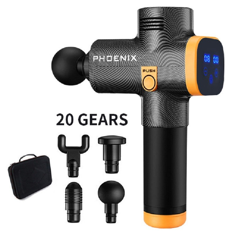 Phoenix A2 Massage Gun Relaxamento Muscular Massageador de Tecido Profundo Vibrador Dinâmico Costas Portátil de Mão Display Pistola de Fáscia Massagem