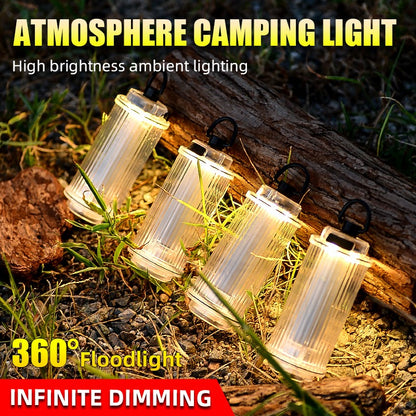 NEW Transparent 38 Explore USB Rechargeable Flashlight Mini LED Camping Lantern with Magnetic Base 3000mAh Battery Outdoor Light