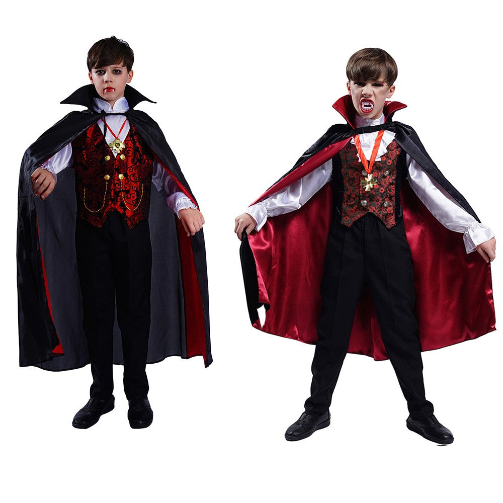 Halloween Boy Vampire Costume Cosplay Ghost Festival Costume Children's Role-playing Carnival Performance Costume