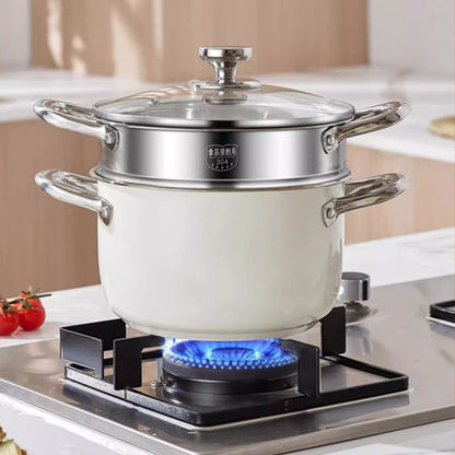 304 Stainless Steel Soup Pot Non-stick Frying Pan with lid Home Hot Pot Induction Cooker Gas Stove wok Food Supplement Milk Pot