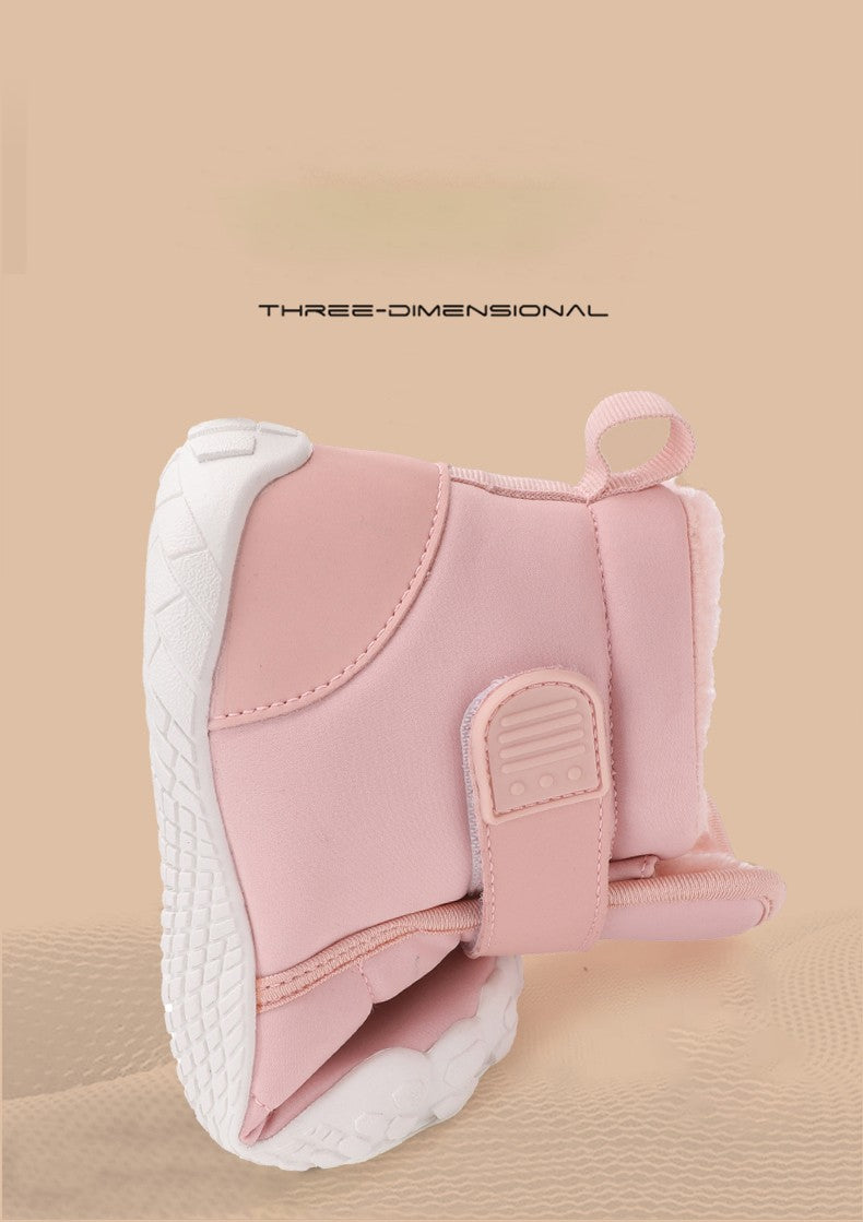 Kids 2025 New Wide Toe Barefoot Snow Boots Boys Girls Winter Minimalist waterproof Sneakers Girls Boys Non-Slip Warm Snow Boots