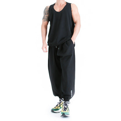 Muscle Men Sports Pants Training Basketball Running Loose Korean Version Of Casual Fitness Pants Fashionable Fitness Pants