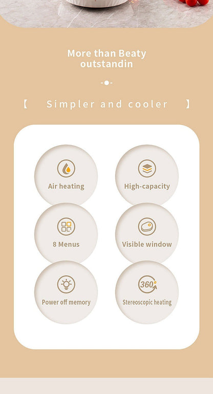Fritadeira Elétrica 8L Inteligente para Uso Doméstico Cozinha Pizza Cooker Sem Óleo Forno Torradeira Fabricante Atacado 110/220V