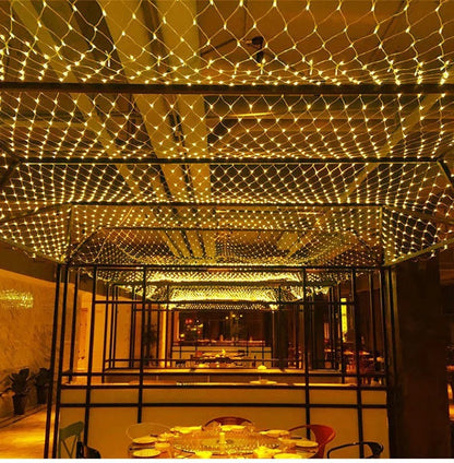 Net Mesh Led Lights 3M/6M/12M LED String Christmas Fairy Curtain Garland Outdoor Waterproof For Party Garden Wedding Decoration