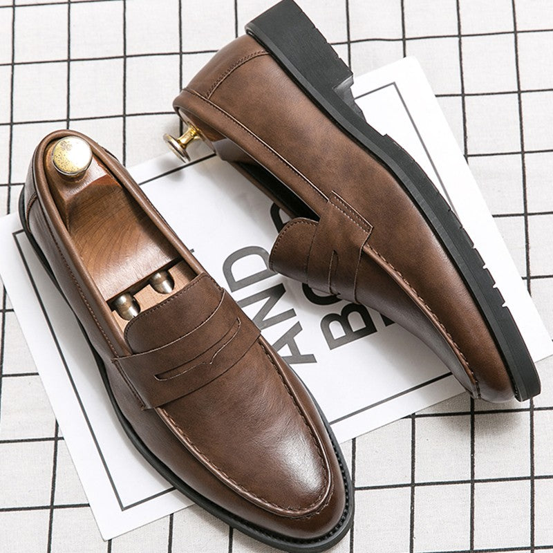 High Quality Casual Business Shoes Men Leather Loafers Classic Men's Dress Shoes Formal Office Leather Brogues Shoes Male