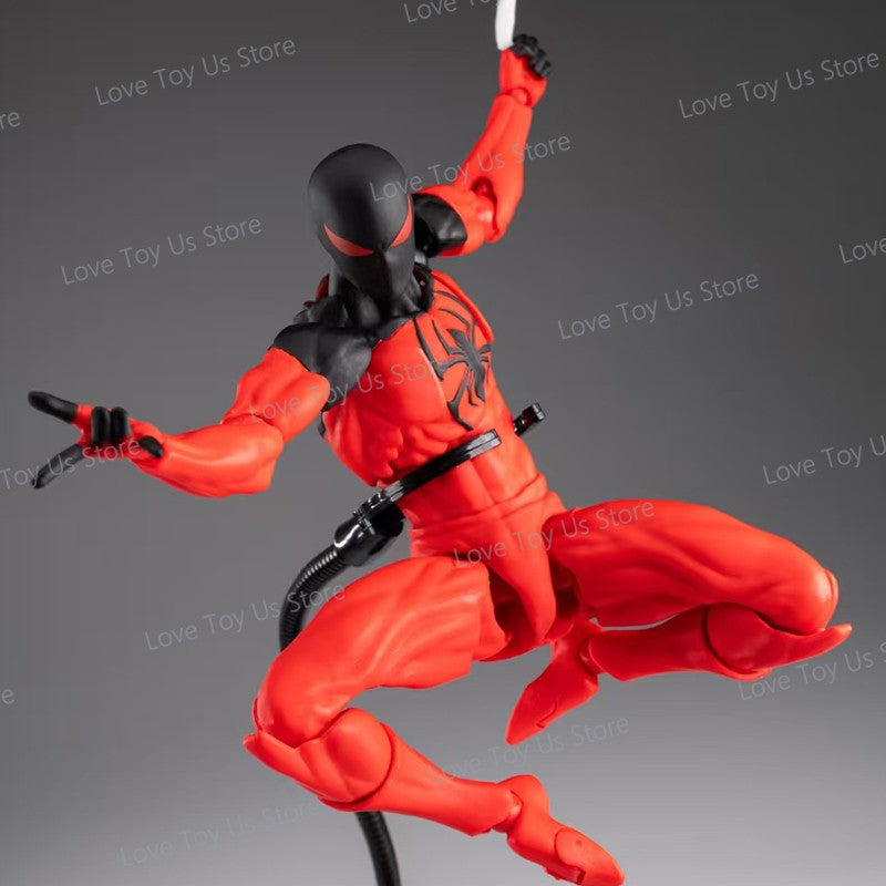 Original Mess Toys Spider Figure Black Suit Neighbor Symbiote Scarlet Spider Kaine Parker Black Red Spider Action Figure Toys