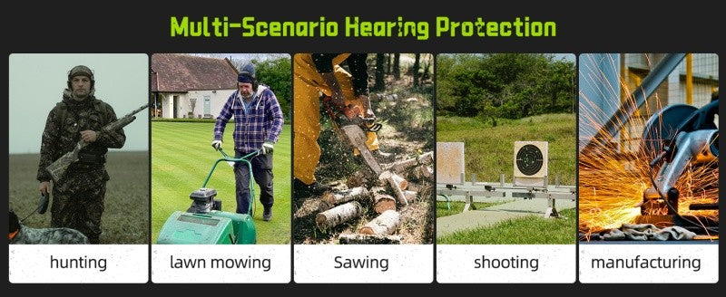 PROHEAR Shooting Electronic Ear Protection 5X Sound Amplification 4 Omnidirectional Microphones Noise Reduction Hunting Earmuffs