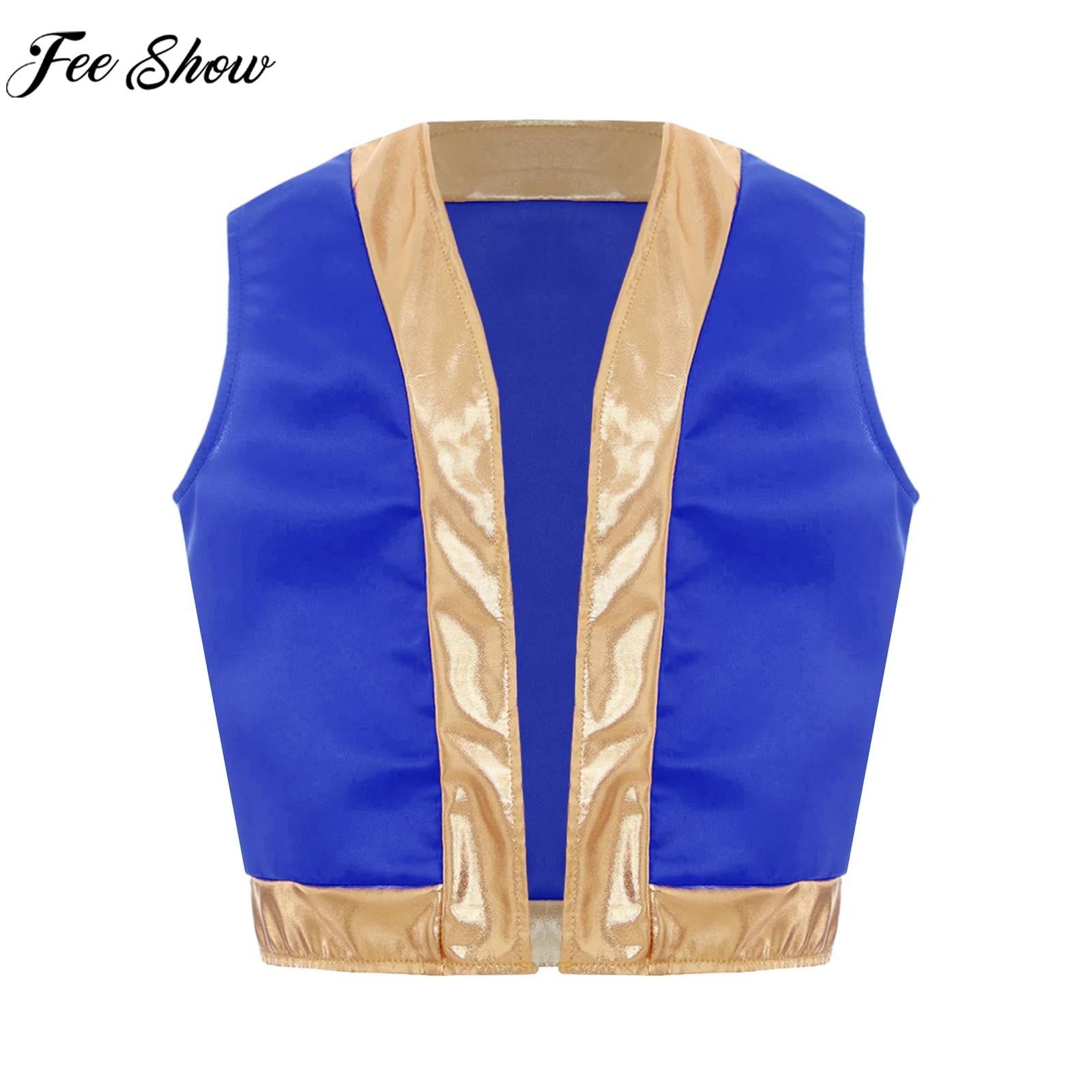 Boys Girls Halloween Toad Game Character Vest Open Front Loose Waistcoat Carnival Theme Party Super Brother Role Play Costume