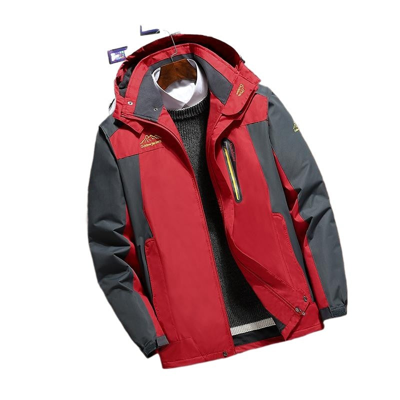 New Winter Lightweight Men's Windbreaker Sports Casual Coat, Blue Waterproof Jacket (this Jacket Has A Fleece-lined Version)