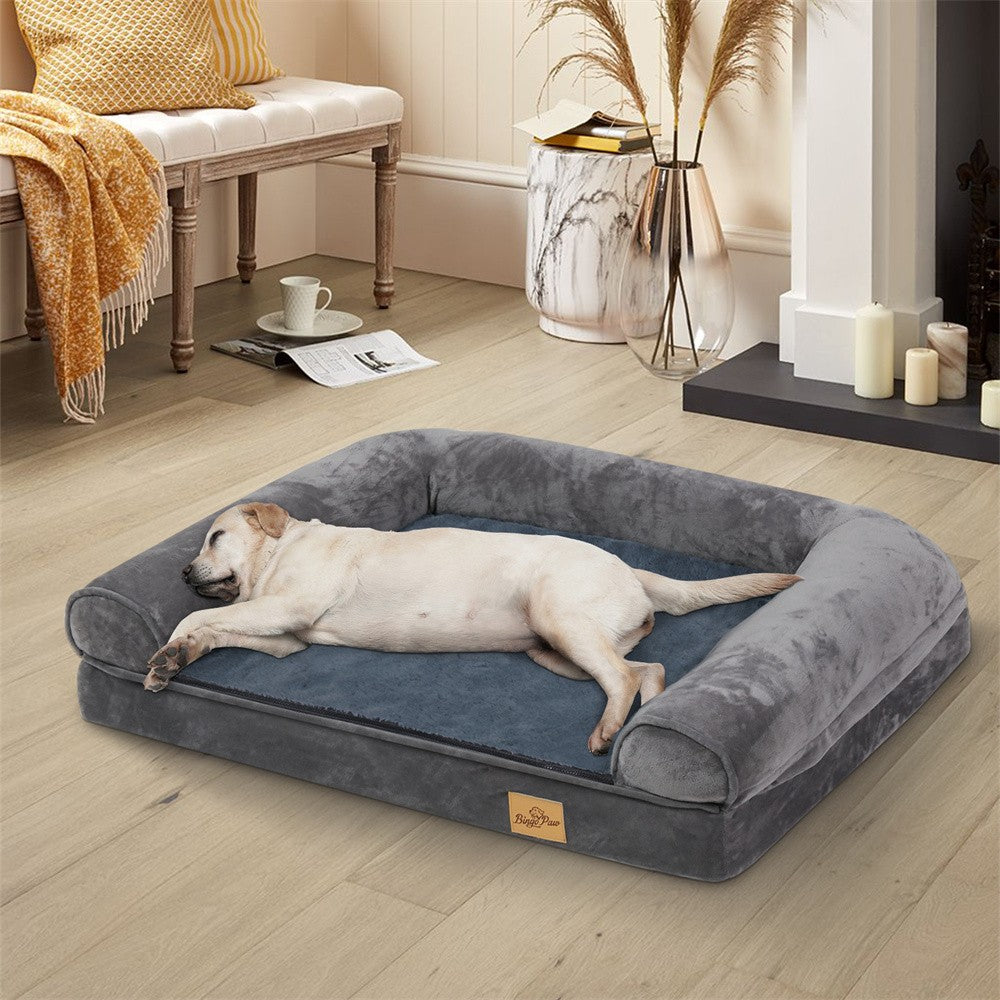 Cama para Cães Calmante Grande XXXL Ortopédica com Espuma de Memória, Sofá-Cama, Capa Impermeável Removível, Tapete de Pelúcia para Cães Pequenos, Médios e Grandes