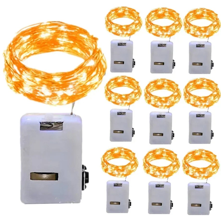 20PCS Wholesale 3/2/1m LED String Lights Copper Silver Wire Garland Light Fairy Lights Christmas Wedding Party Room Decoration