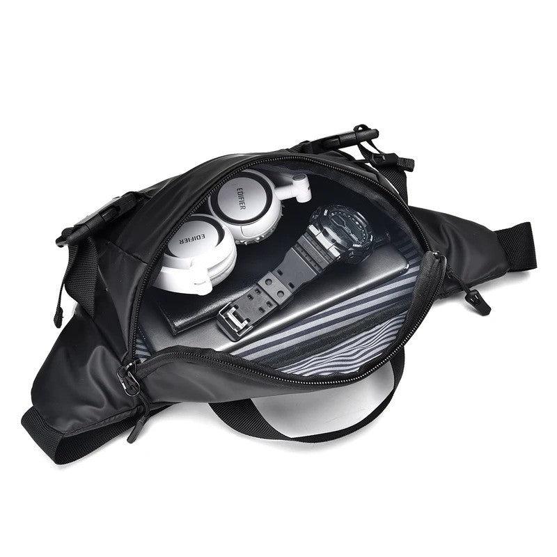 Men Multifunctional Chest Bag Solid Color New Messenger Bag Versatile Portable Shoulder Bag Large Capacity Crossbody Bag