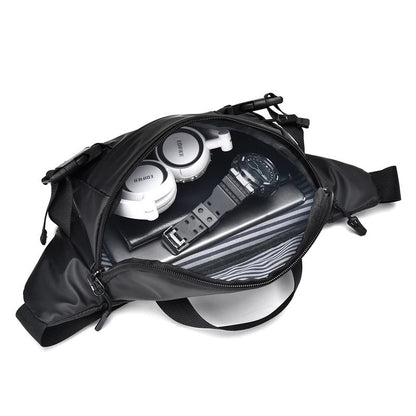 Men Multifunctional Chest Bag Solid Color New Messenger Bag Versatile Portable Shoulder Bag Large Capacity Crossbody Bag